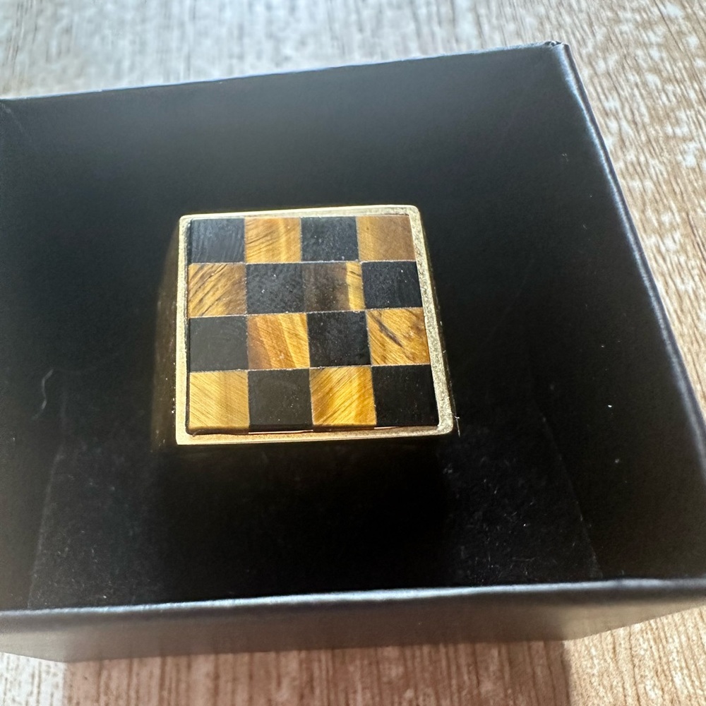 Tarin Thomas Samuel Ring Tigers Eye Size 11.5